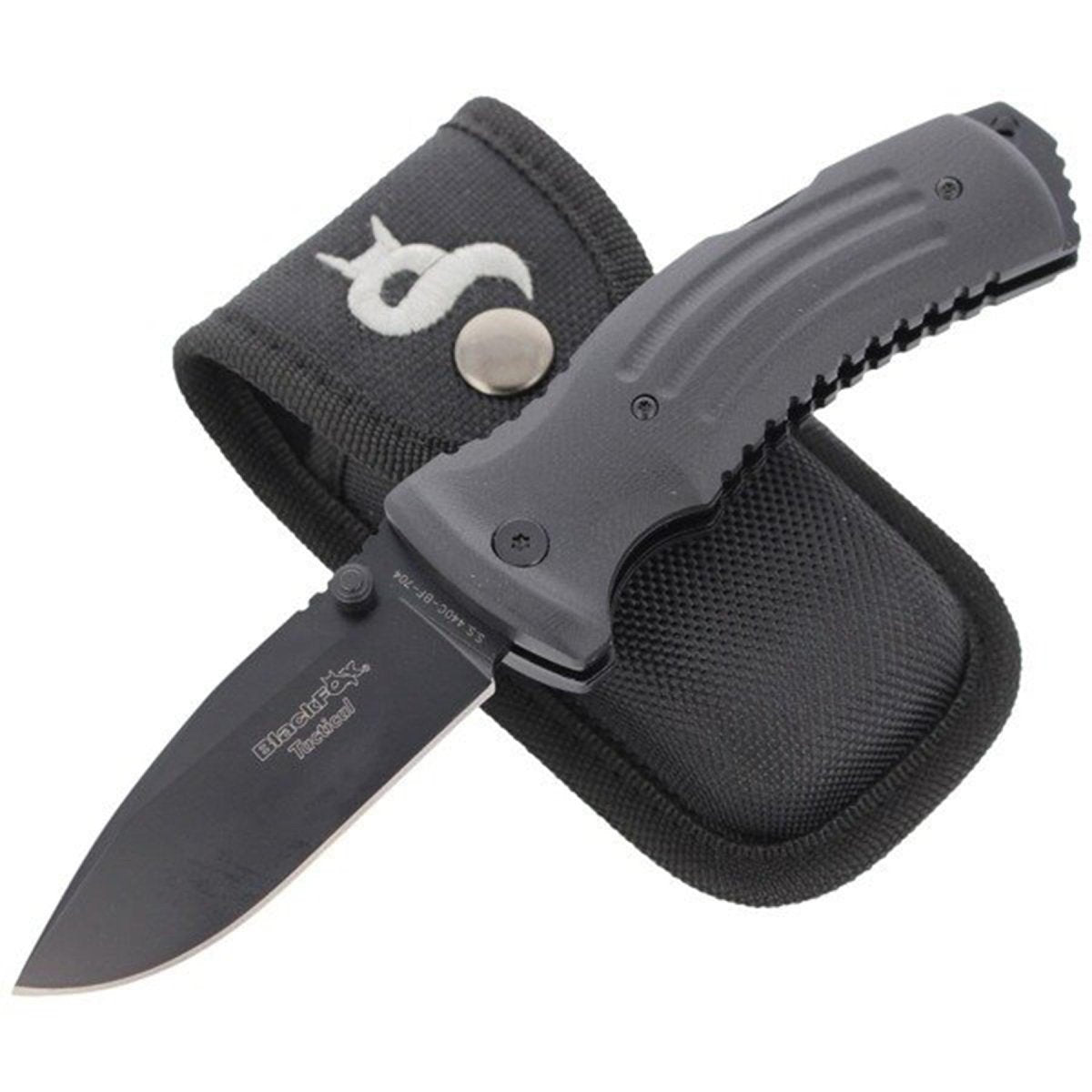 Fox Knives Märke KUMA fällkniv titanbelagd rostfritt stål 440 G10 handtag