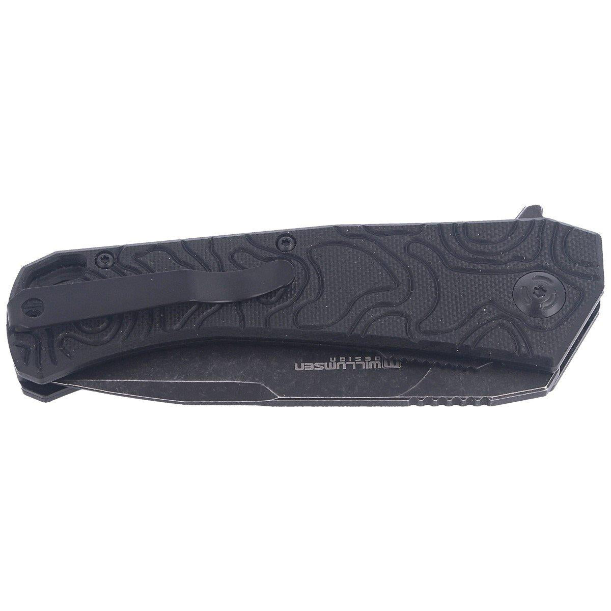 Fox Knives ECHO 1 fällbar fickkniv svart Idroglider stone wash beläggning