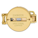 Compact Fox Knives Engineer TS 807 metal compass with brass finish and precise directional navigation features.
