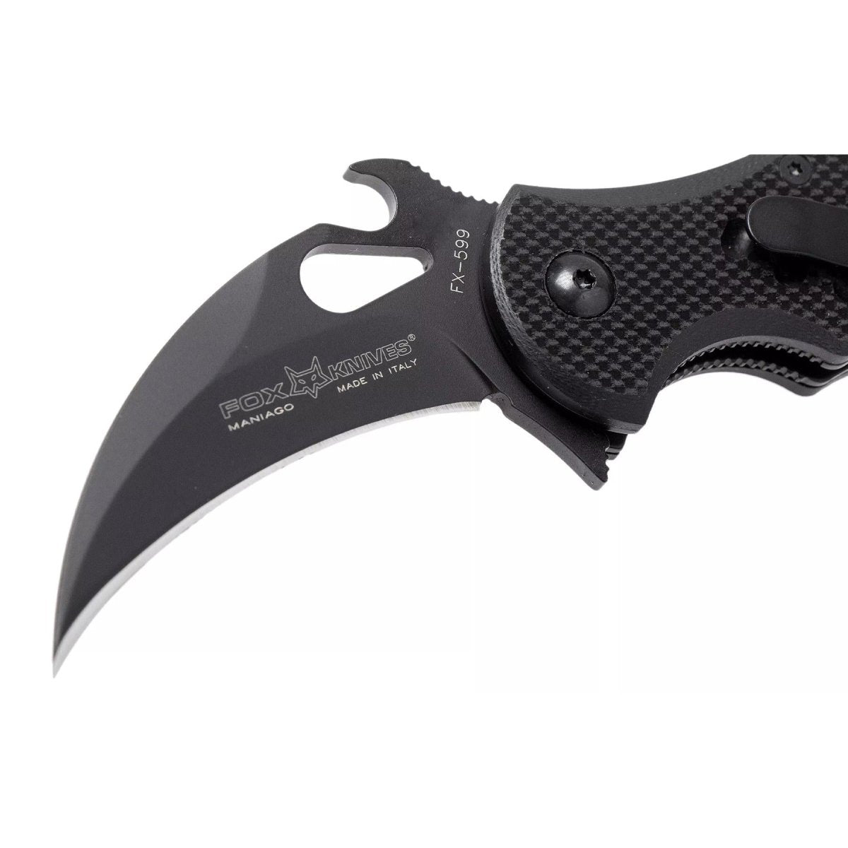 Fox Knives FX-599 FKMD mini karambit knivvikbar Bohler N690Co stålblad