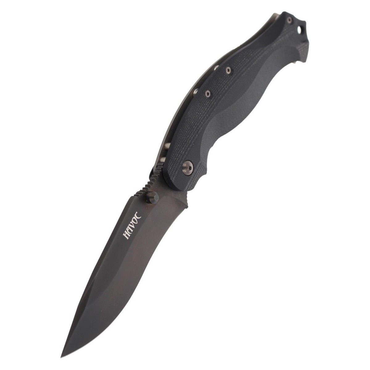 Fox Knives HAVOC fällkniv drop point blad titan ramlås N690Co stål