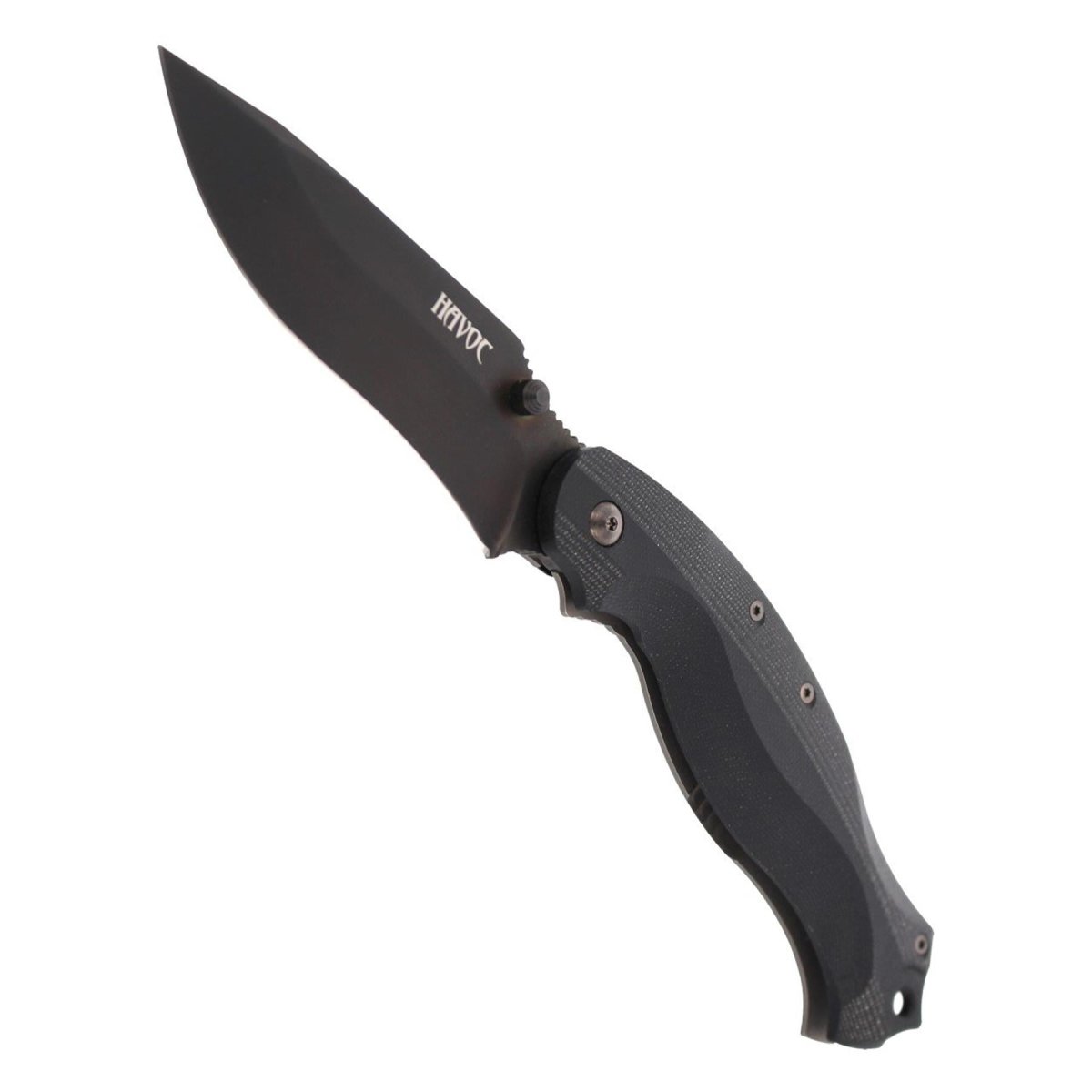 Fox Knives HAVOC fällkniv drop point blad titan ramlås N690Co stål