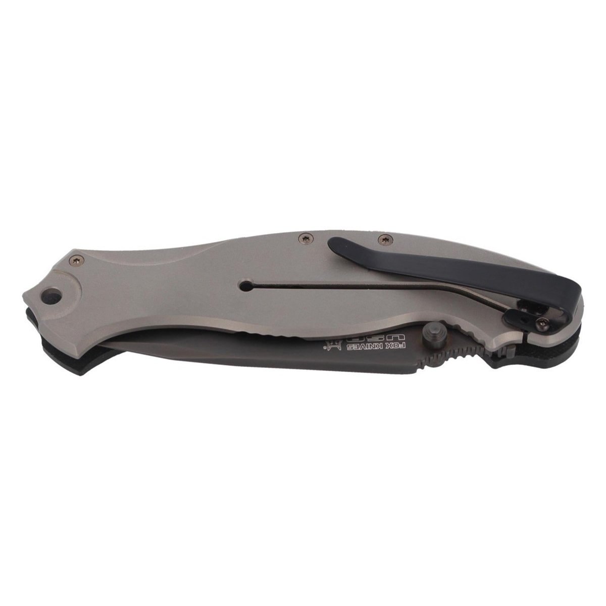 Fox Knives HAVOC fällkniv drop point blad titan ramlås N690Co stål