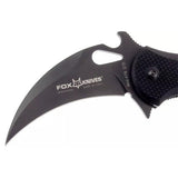 Fox Knives Karambit FX-479 fällbar minikniv N690C stål svart hydrogliderblad