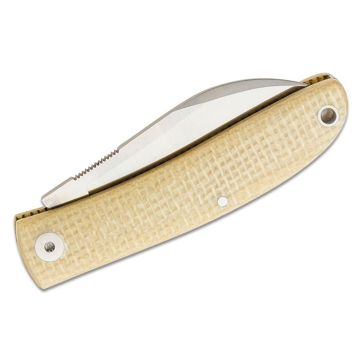Rävknivar LIVRI Vikbar fickkniv 61 HRC M390 stål Fårfotsform micarta