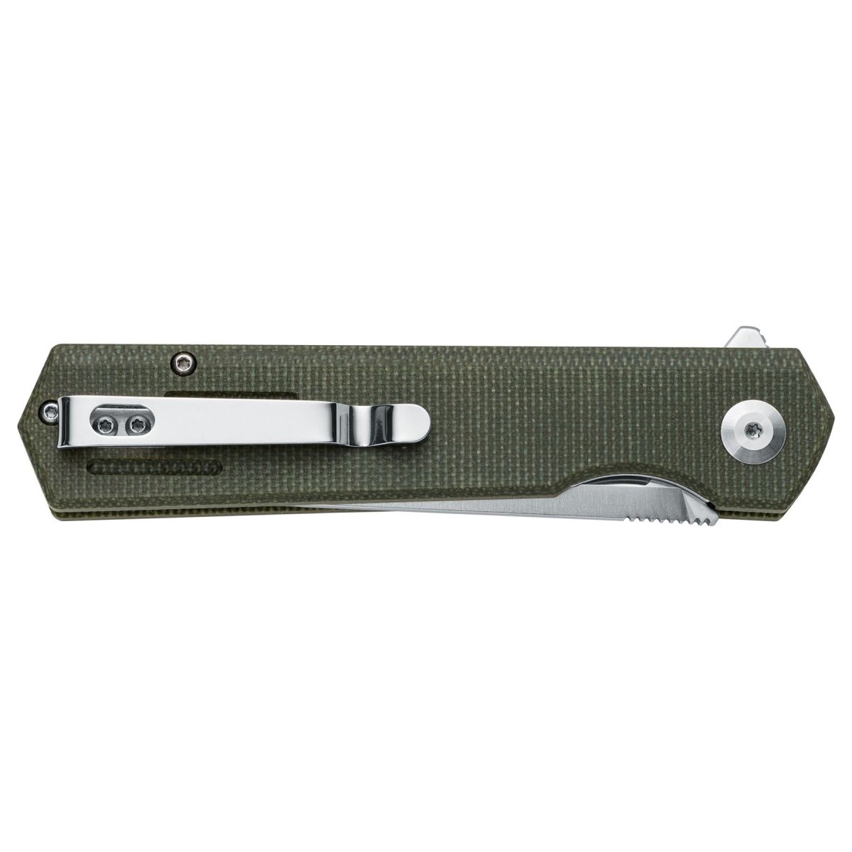 Rävknivar REVOLVER BF-740 OD fällbar fickkniv i rostfritt stål D2 Micarta