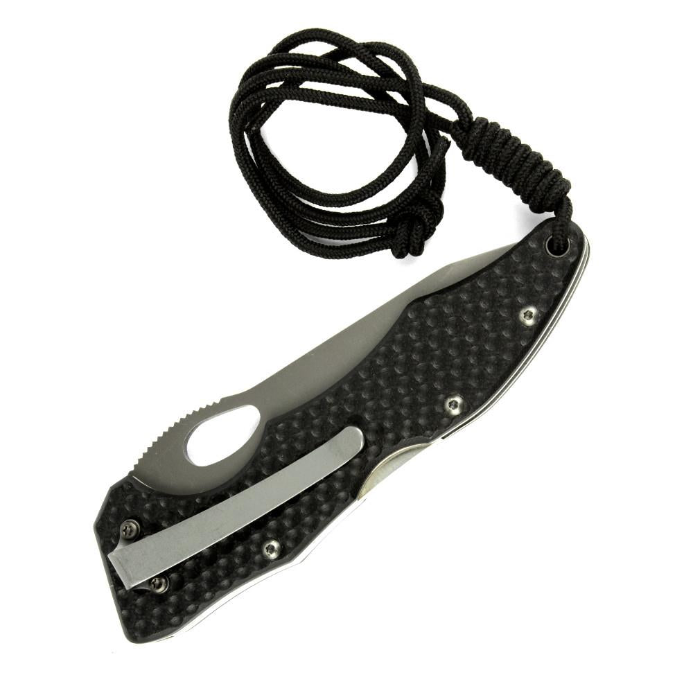 Fox Knives Tactical BF-105T vikbar taktisk kniv svart titanbelagt blad i rostfritt stål