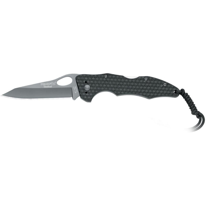 Fox Knives Tactical BF - 105T vikbar taktisk kniv svart titanbelagt blad i rostfritt stål - GoMilitar