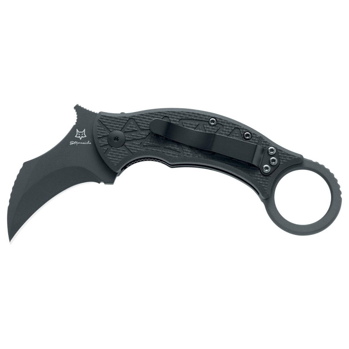 Rävknivar TRIBAL K FX-802 hopfällbar karambitkniv i rostfritt stål N690Co