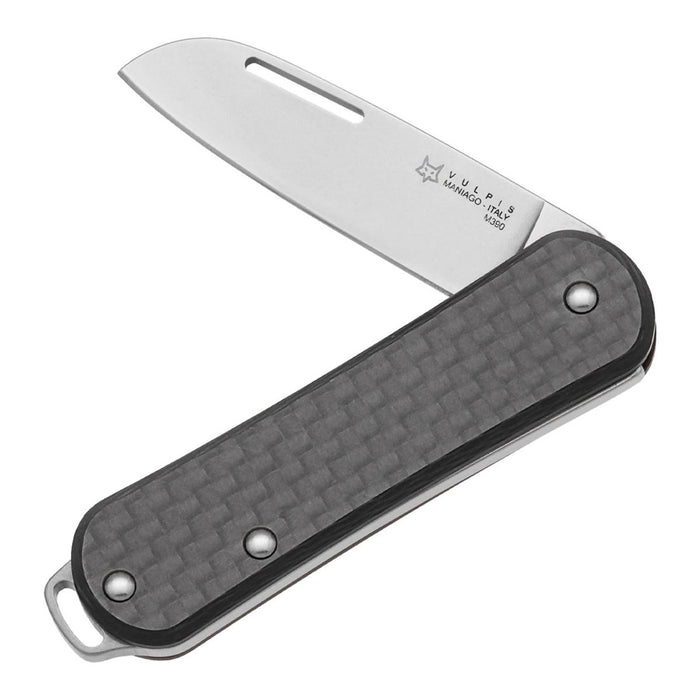 Fox Knives VULPIS FX - VP108 CF Fickkniv M390 stålkolfiberhandtag - GoMilitar
