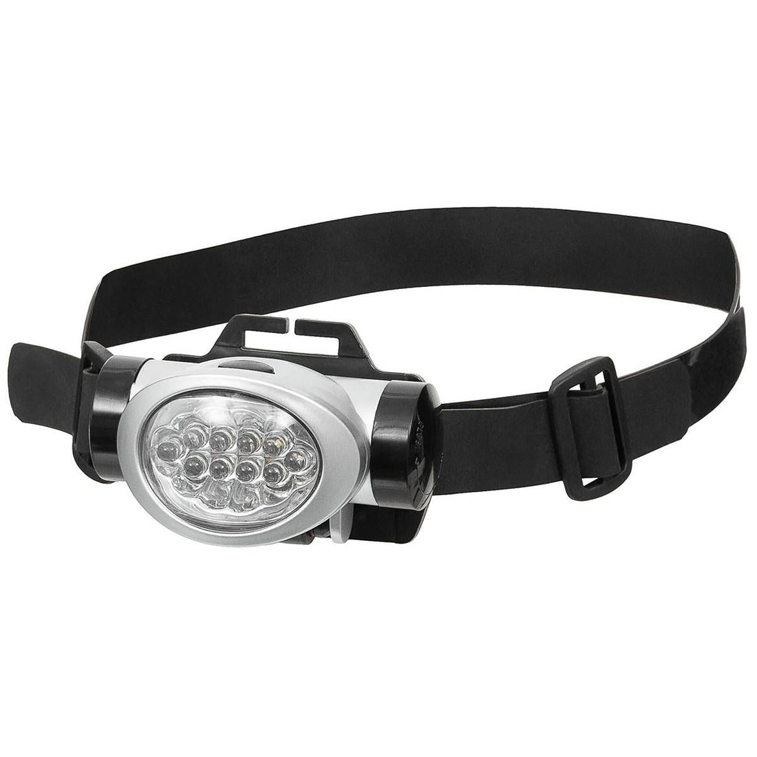Fox Outdoor Pannlampa 8 Vit 2 Röda lysdioder Justerbar vinkel Stänksäker Svart