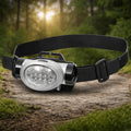 Fox Outdoor Pannlampa 8 Vit 2 Röda lysdioder Justerbar vinkel Stänksäker Svart