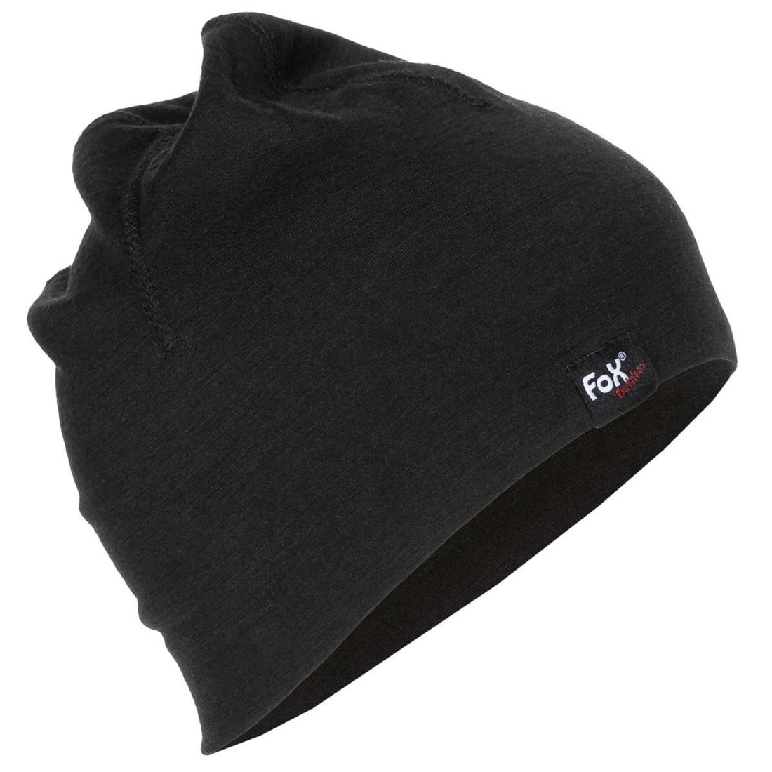 Fox Outdoor Merino Wool Beanie Lätt Andas Snabbtorkande Svart