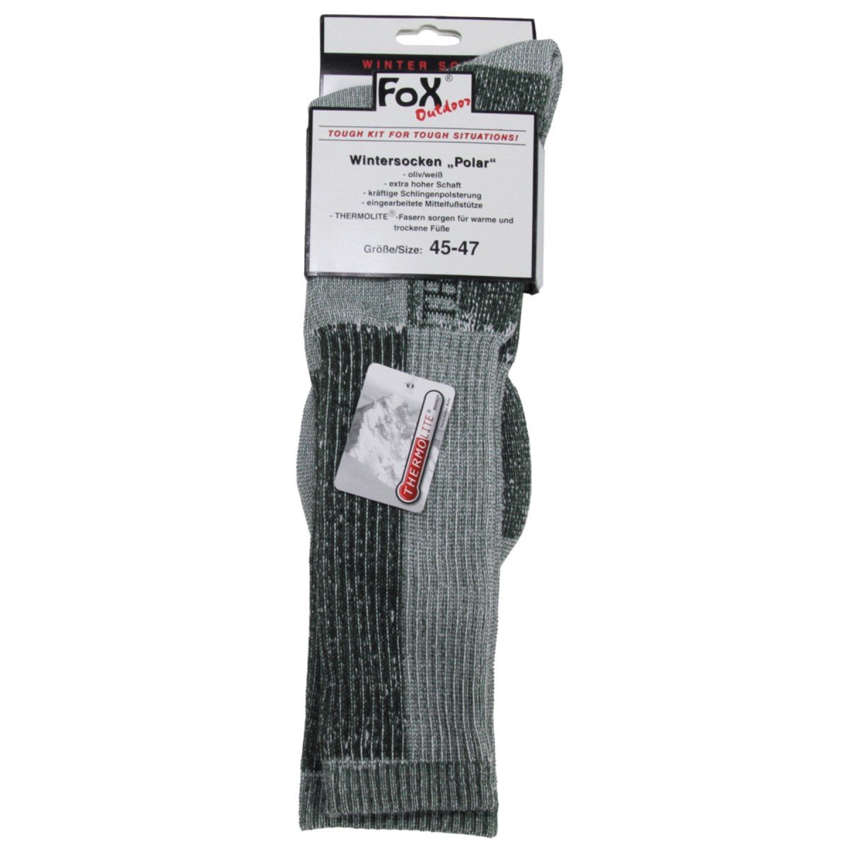 Fox Outdoor Polar Vinterstrumpor Thermolite Fibers Högskaft Stark stoppning