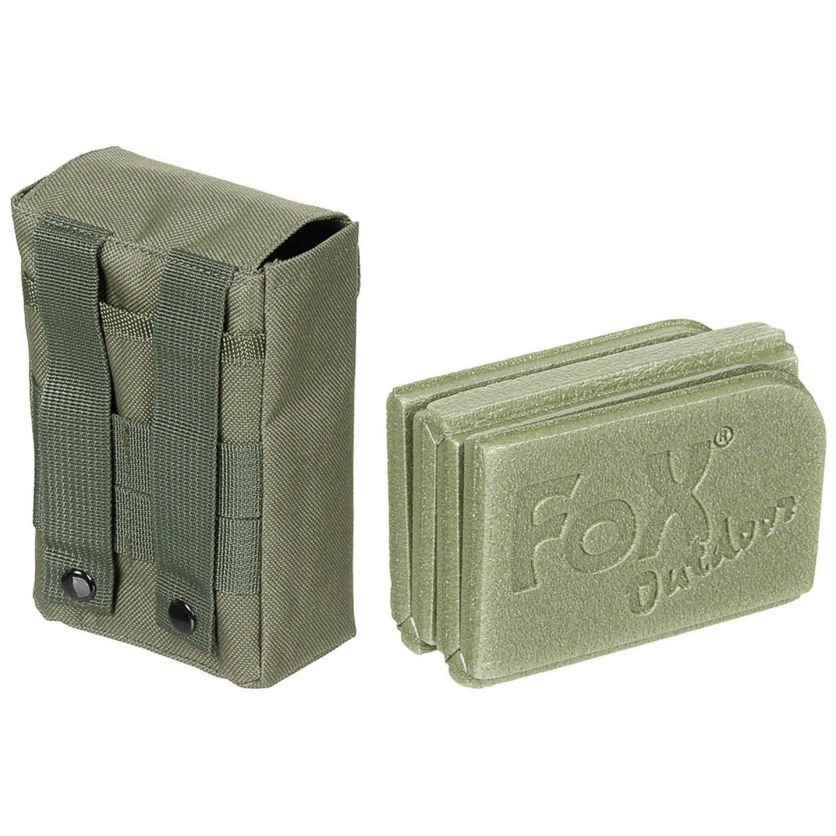Fox Outdoor Thermal Seat Pad Anti-Slip hopfällbar Molle-påse medföljer Olive