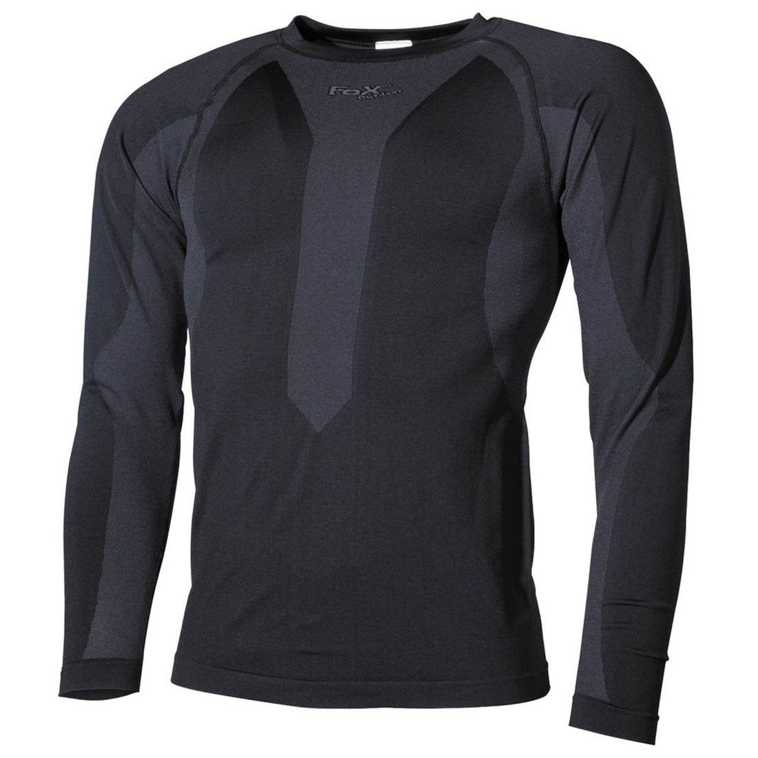 Fox Outdoor Thermal Undershirt Andas stretchigt tyg Snabbtorkande Svart