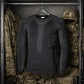 Fox Outdoor Thermal Undershirt Andas stretchigt tyg Snabbtorkande Svart