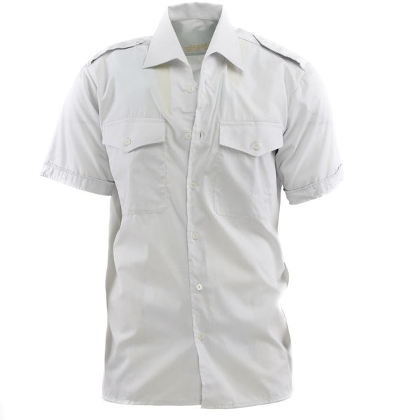 Genuine Austrian army button down shirt short sleeve grey military surplus NEW - GoMilitar