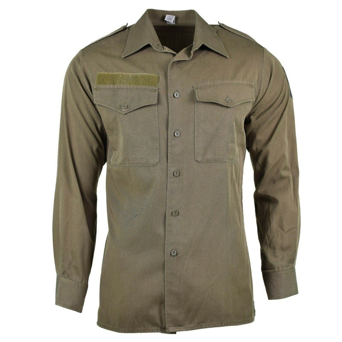 Genuine Austrian army shirt M65 O.D Military combat long sleeve Olive BDU - GoMilitar