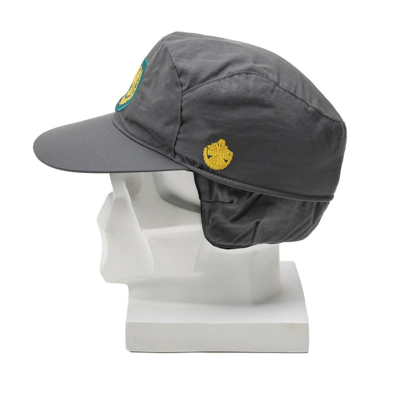 Äkta österrikiska militärgrå Goretex Army Cap Foldbara öronflikar Huvudbonader Nya