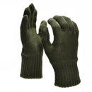 Pair of genuine Belgian army wool military glove liners knitted for warmth and cold weather protection