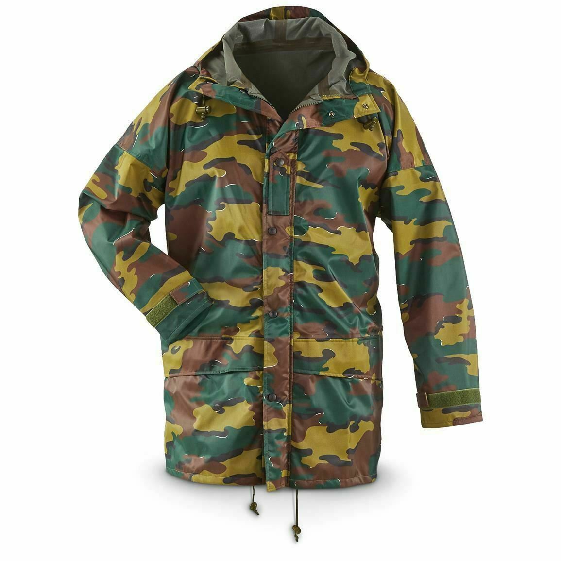 Äkta belgisk armé vattentät goretex seyntex jacka jigsaw huva parka ny