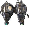 Äkta belgisk gasmask full ansiktsskyddshoppspanorama