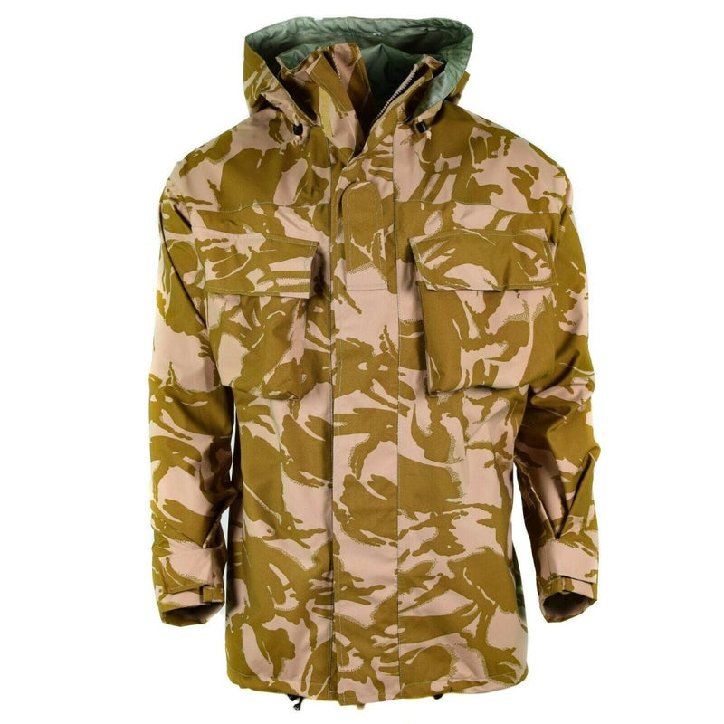 Äkine British Army Combat Jacket Desert Camo MVP Goretex Waterproof Rain New