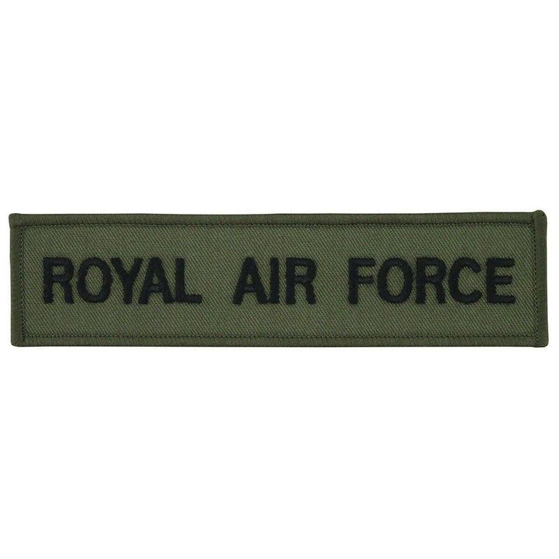 Genuine British Army Royal Air Force cloth patch with hook and loop backing for military uniforms and gear.