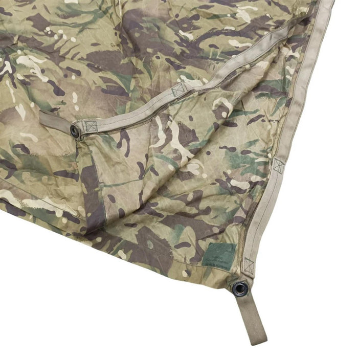 Äkta British Military Basha Taurpaulin Shelter Waterproof Army MTP Camo i hållbart kamouflage för utomhusbruk
