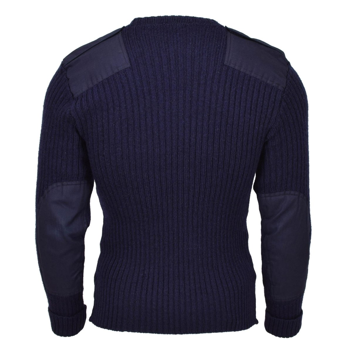 Äkta brittiska militärblå pullover bodywarmer ull jumper commando tröja