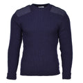 Äkta brittiska militärblå pullover bodywarmer ull jumper commando tröja