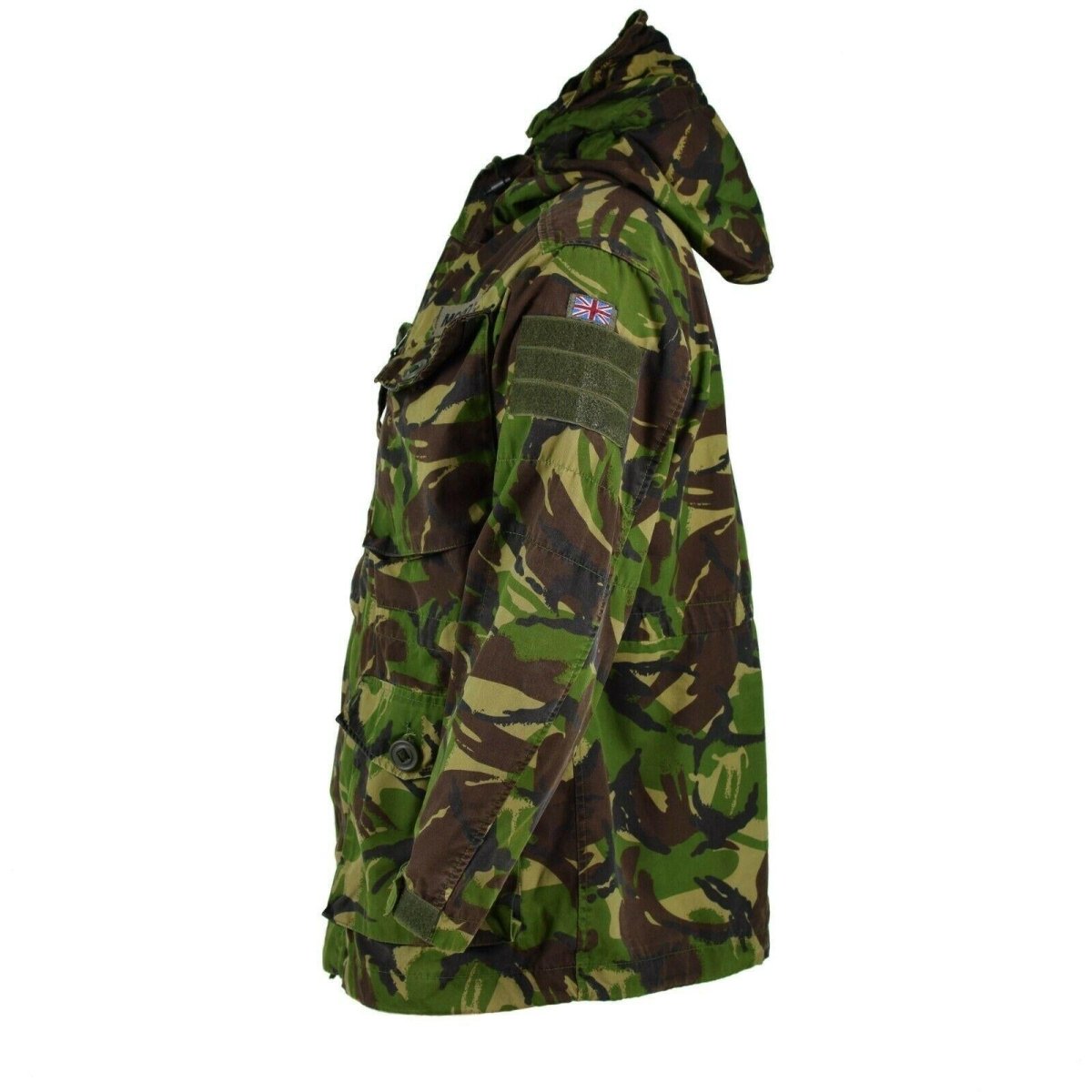 Äkta brittiska militära stridssmockfältjacka huva vindtät dpm camo