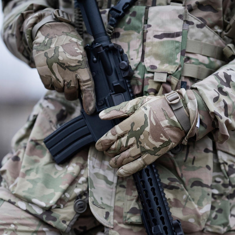 Genuine British military tactical leather gloves lightweight MTP hand protection - GoMilitar