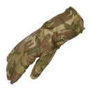 Genuine British MK II Combat leather glove in MTP camouflage with warm lining and reinforced padding for protection.