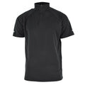Äkta brittisk polis t-shirt svart andningsbar funktionell främre zip-skyddsskjorta