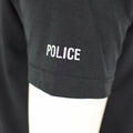 Äkta brittisk polis t-shirt svart andningsbar funktionell främre zip-skyddsskjorta