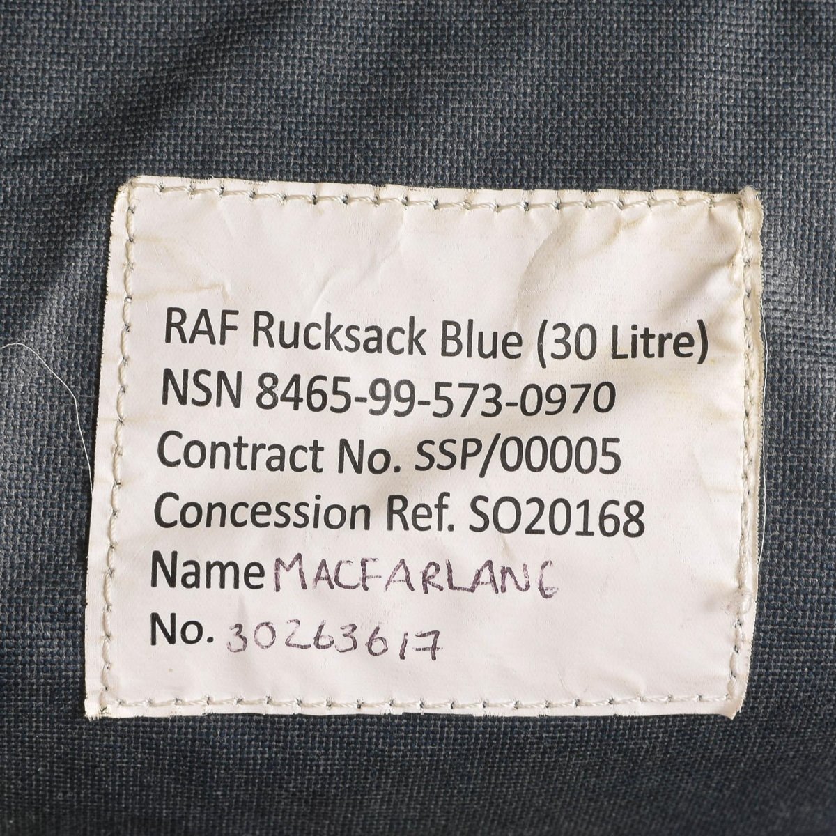 Äkta brittiska Royal Air Force Ryggsäck 30 -literaktiga Camping Camping vandring Dagspack