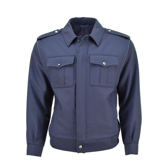 Äkta tjeckisk arméblå blouson silverknappar casual militärblusjacka NYHET - GoMilitar