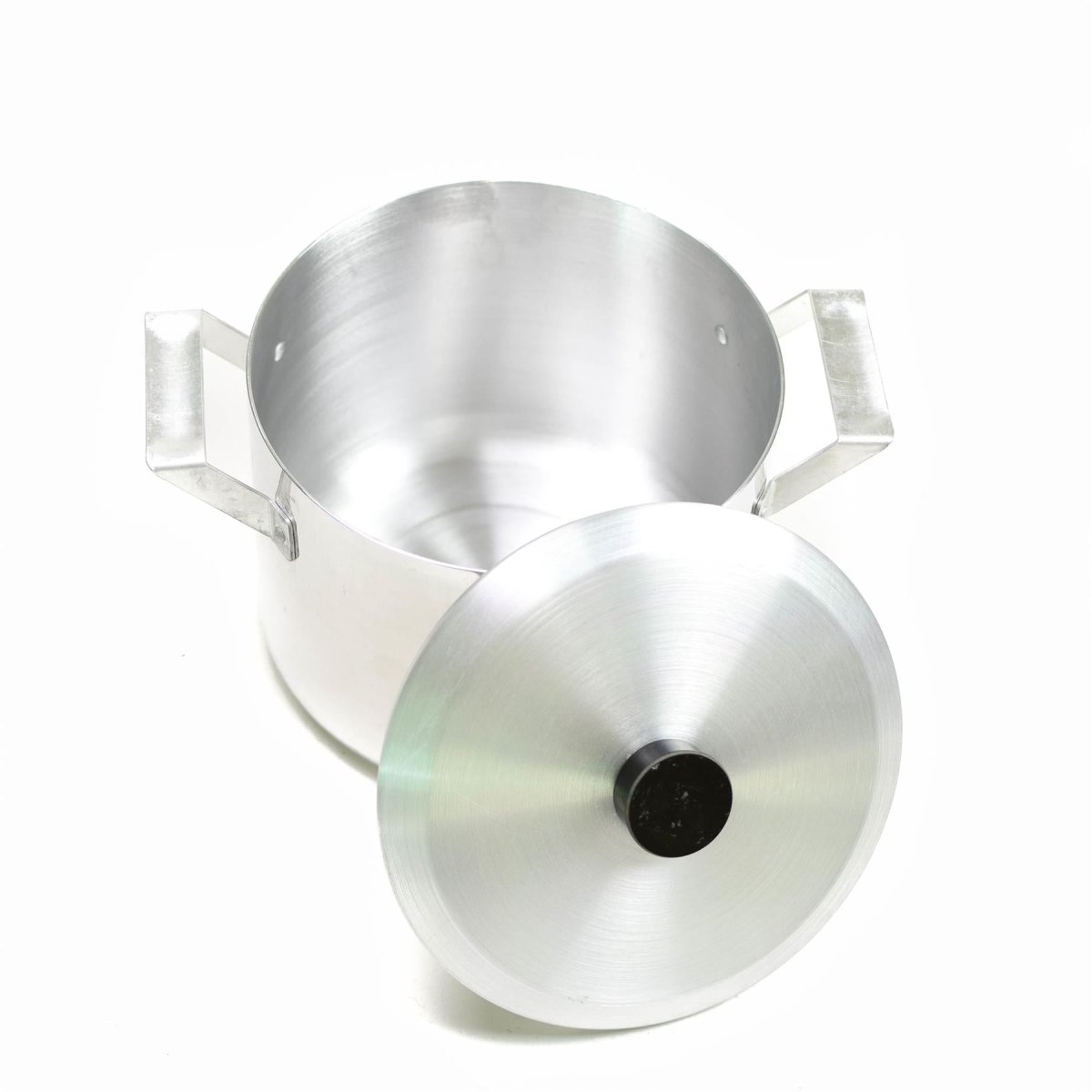 Äkta tjeckisk armépanna med lock 2 l aluminiumkokning 0,5 gal militär köksredskap