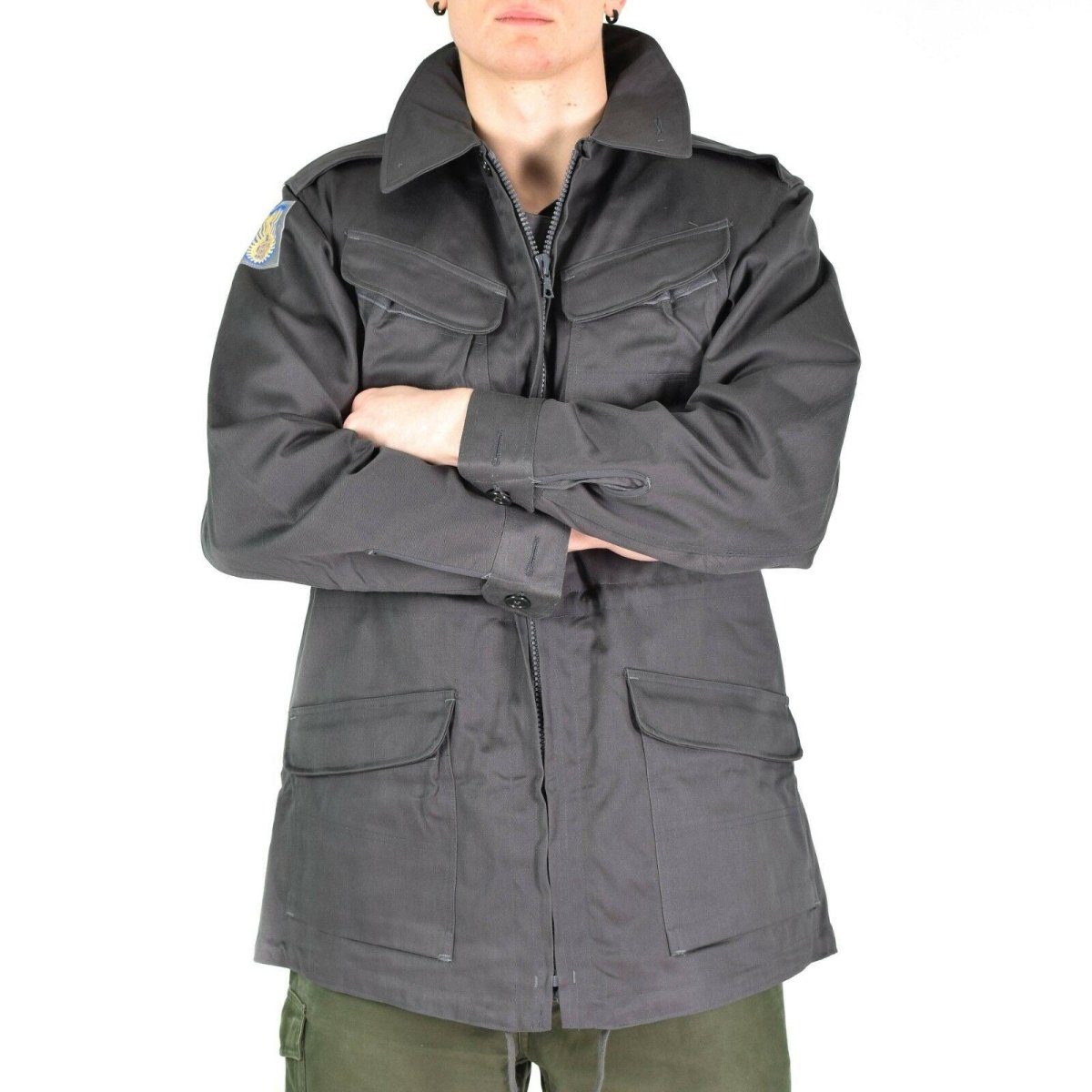 Äkta danska arméstridsjacka M71 Danmark Military Grey Field Surplus New
