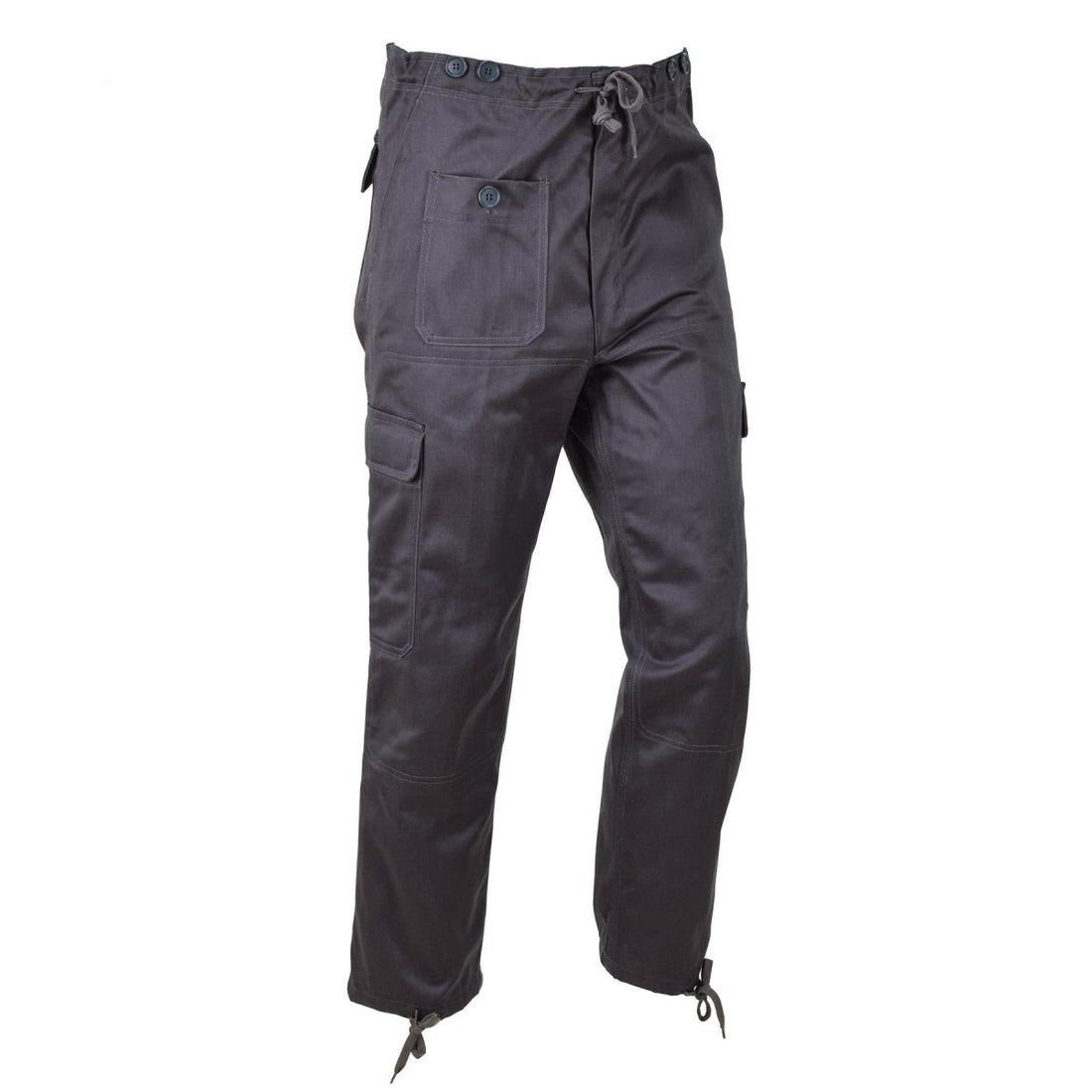 Äkta danska M71 Army Grey Work Pants Justerbar midje vintage byxor nya