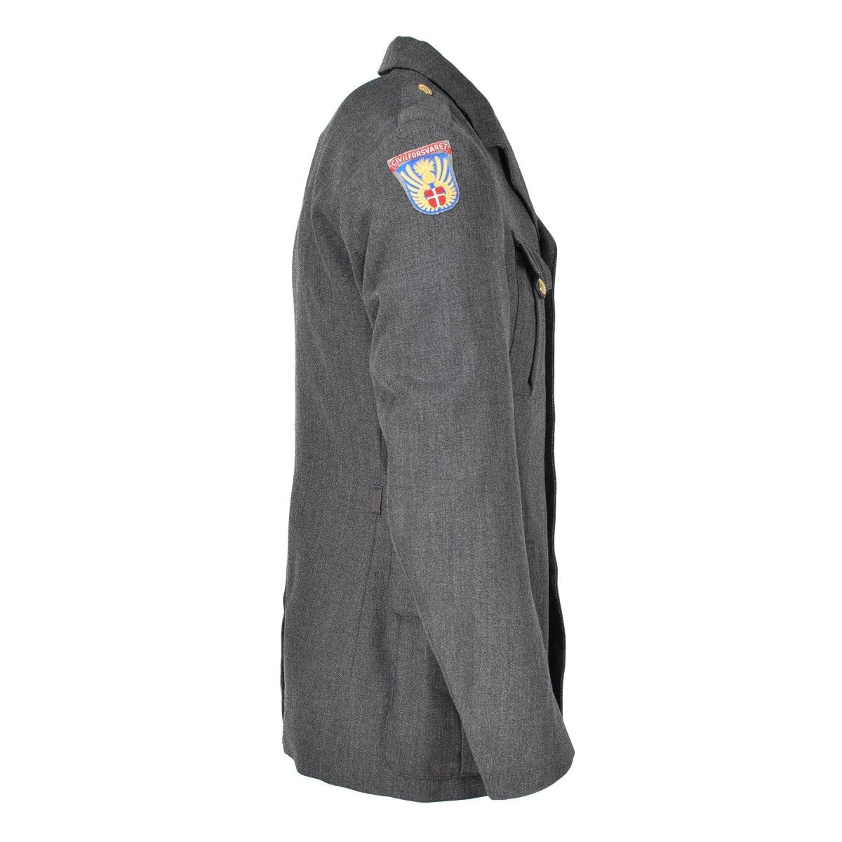 Äkta danska enhetliga jacka Army Grey Military Surplus Uniform Dress Officer