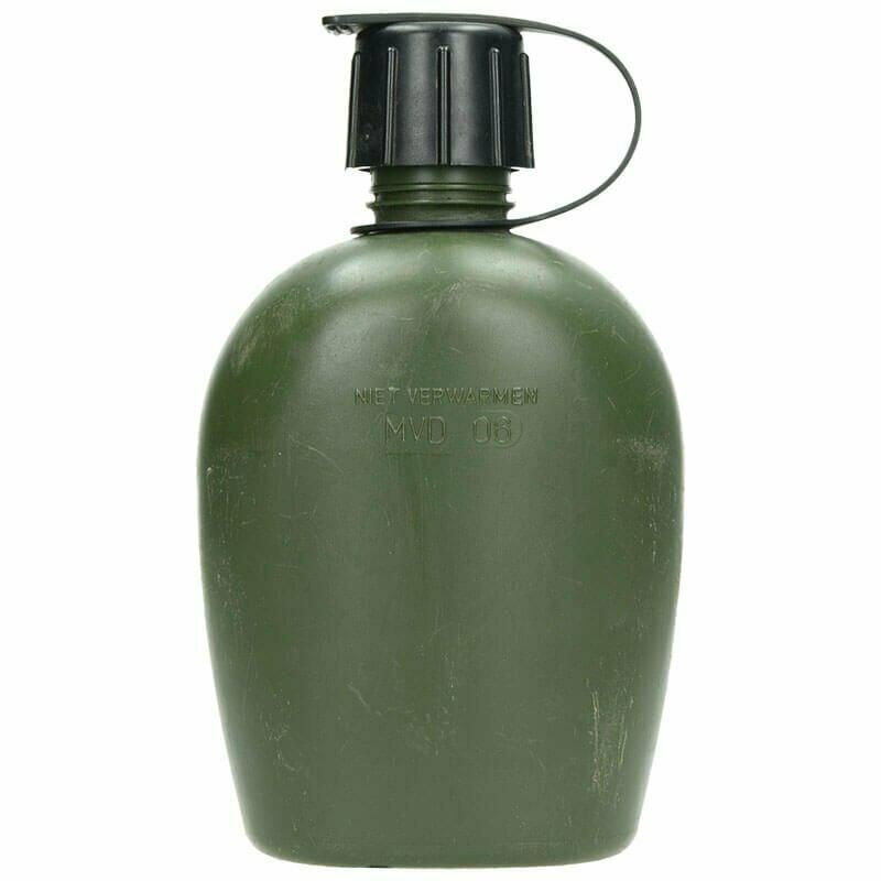 Äkta holländska armékanten w Pouch & rostfritt stålkopplock lock dpm camo molle