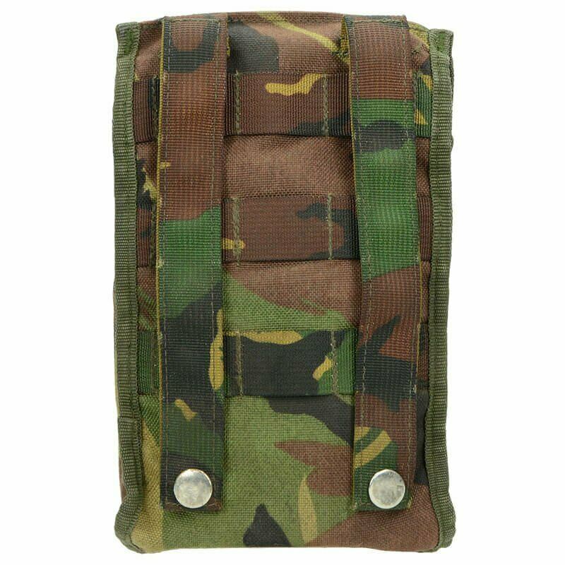 Äkta holländska armékanten w Pouch & rostfritt stålkopplock lock dpm camo molle