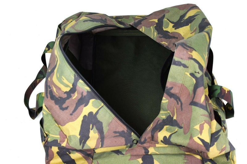 Äkta holländska armé DPM Woodland Weekend Bag Carrier Pouch Pack Duffel ryggsäck