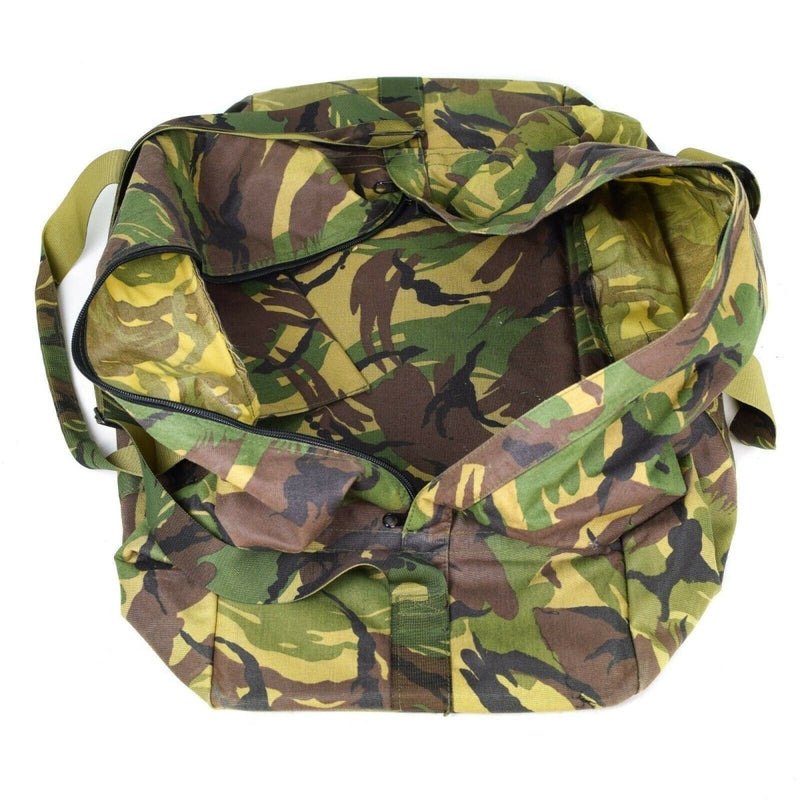 Äkta holländska armé DPM Woodland Weekend Bag Carrier Pouch Pack Duffel Sack Kit
