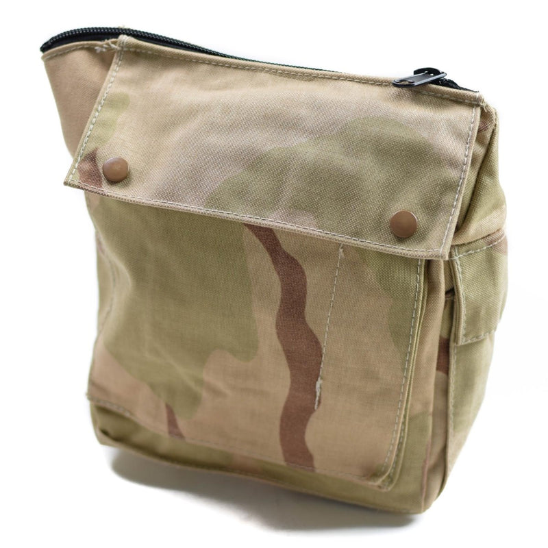 Äkta holländska armégasmaskpåse militäröverskott öken camo axelpåse ny