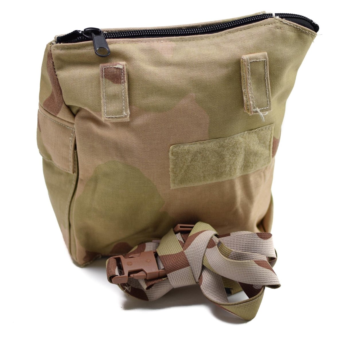 Äkta holländska armégasmaskpåse militäröverskott öken camo axelpåse ny