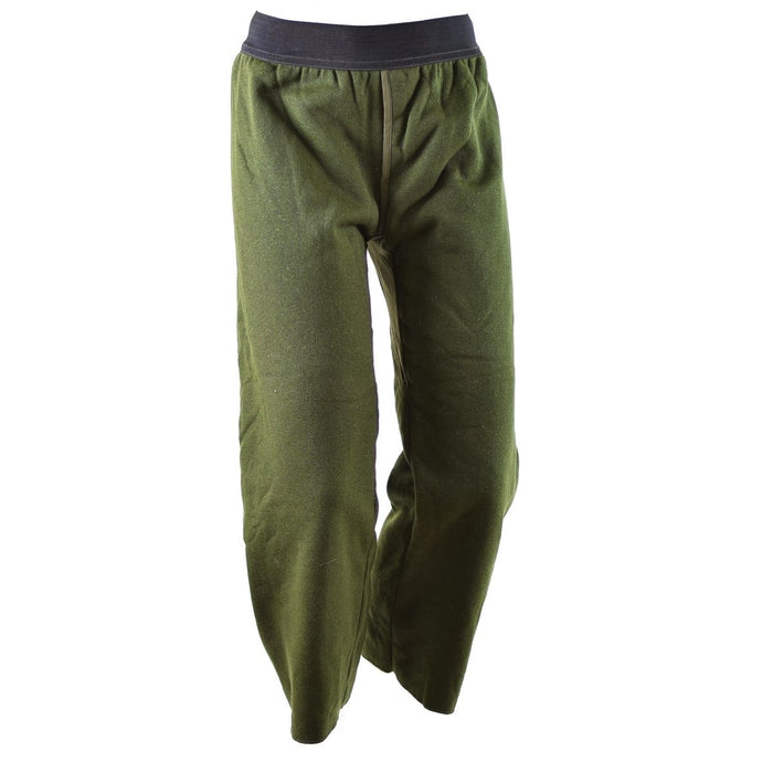 Vintage Dutch Army Olive OD isolerade byxfoder med elastisk midja och muddar för värme och komfort
